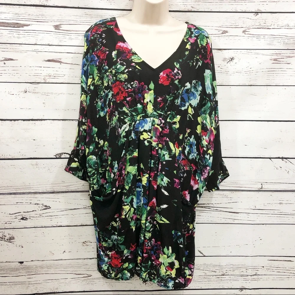 Anthropologie Maeve Petal Palette Floral Tunic Dress